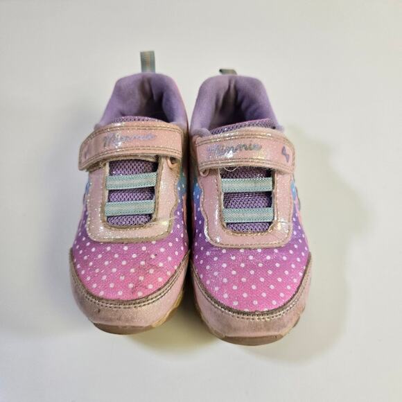 Disney Minne Mouse Light up Velcro Sneakers size 10 - Picture 2 of 13